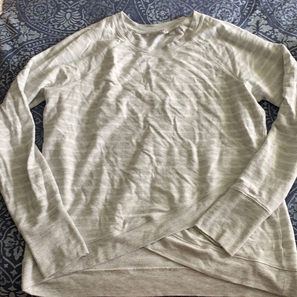 Athleta striped sweatshirt size m